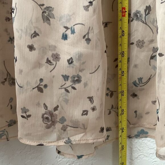 NWT VTG Stevie May Floral Cream Maxi Dress with Lace Details Size L - Picture 11 of 14